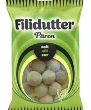 10 x 65g Filidutter Päron Pear salt sweet sour vegan candy bag