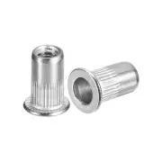 #8-32 Rivet Nuts, 40pcs 304 Stainless Steel Flat Head Threaded Insert Nuts
