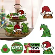 Merry Christmas Tray Decorations, Christmas Home Decor for Table Shelf, Party Mantel (Tray is not included)