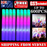 50-600pcs LED Foam Sticks RGB Thunder Wand Glow Sticks Flashing Light Rave Party