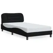 Bed Frame with LED Light Black 107x203 cm Fabric