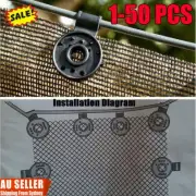 1-50pcs Shade Cloth Heavy Duty Lock Grip Detachable Round Sunscreen Clip Hook 6J