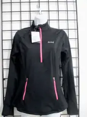 "NEW" BALEAF SIZE SMALL==BLACK & PINK / 1/4 ZIP / RUNNING YOGA JACKET TOP