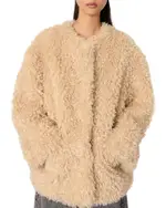 Maje Short Faux Fur Coat