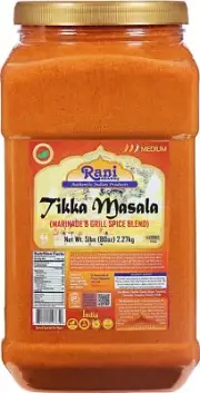 Rani Tikka Masala Indian 7-Spice Blend (5lbs) 80oz, 2.27kg Bulk PET Jar
