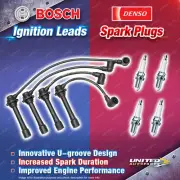 Bosch Ignition Leads + 4 x Denso TT Spark Plugs for Mazda MX5 NA NA8C BP 1.8 (for: Mazda)
