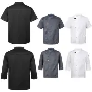 Men Women Chef Coats Kitchen Jacket Hotel Uniform Cafe Shirt Costume Tops Shop
