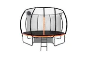 Mazam 12FT Kids Tramplines Safety Net Basketball Set w/ Ladder