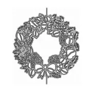 Poppy Crafts Cutting Dies #409 - Christmas Collection - Nature Wreath