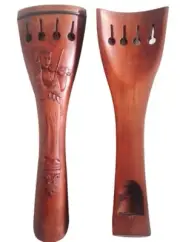 Carving Double Bass Jujube Tailpiece fit 3/4 Size Upright Bass 4 String Hole