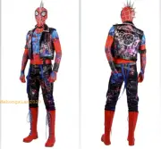 Spiderman Across The Spider-Verse Hobie Brown Cosplay Punk Costume Halloween Set