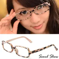 在飛比找momo購物網優惠-【Seoul Show】金邊聚焦 方框平光眼鏡(6748 可
