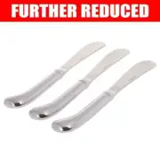 Benzer - Pistol Grip Stainless Steel 3 piece Butter/Pate Knife Set