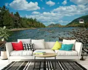3D River Stones O437 Wallpaper Wall Mural Self-adhesive Kathy Barefield Fay
