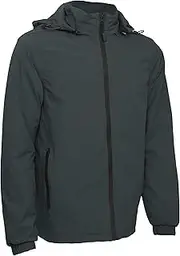 Gary Com Men Hooded Softshell Jacket Waterproof Lightweight Insulated Windbreaker Fleece Lined Zip Rain Shell Jacket