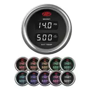 SAAS Dual Temp/Boost Gauge Black 52mm