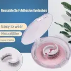 1 Pair Fake Eyelash Comfortable Eye-catching Thin Long Wispy Natural False
