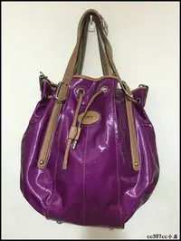 在飛比找Yahoo!奇摩拍賣優惠-cc307cc小店~TOD&#39;S 紫色G Bag 漆皮