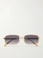 [DIOR Eyewear] DIOR Eyewear - Diorcannage S2u Rectangular-frame Gold-tone Sunglasses - One size One size Gold