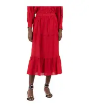 Isabel Marant Étoile Diya Elasticated Waistband Skirt FR34 Red