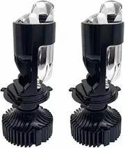 KANGYEBAIHUODIAN H4 LED Projector Dual Mini Lens Auto LED H4 Headlight Bulbs Kit Conversion Kit High Beam Low Beam 6000K Super Bright Car Light (Color : 6000K White, Emitting Color : A82)