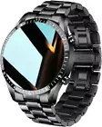Men Smart Watch for Android Ios, Bluetooth Calls Voice Chat with Heart Rate/Slee