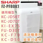 SHARP FZ-PF80K1 拋棄式濾棉 清淨機KC-JD70T KI-HX75 KC-JH70T FU-D50T適用