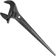 Klein Tools Adjustable Wrench, 10-Inch Spud Wrench for Up to 1-5/16-Inch Nuts and Bolts, with Tether Hole 3227