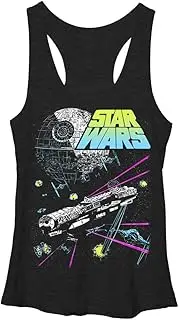 Star Wars Falcon Shot-Neon Women's Racerback Tank Top