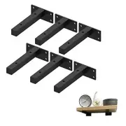Shelf Brackets 6 Inch Heavy Duty Floating Shelving Brackets Wall Mounted Metal
