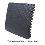Exercise Mat EVA Foam Interlocking Tiles Gym Flooring Fitness Yoga Workout Black