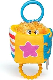 Ms. Rachel Official Herbie Sensory Take-Along Toy, Baby Swing & Baby Stroller Teething Toys w/Rattle & Clip, Toddler Toys for Girls & Boys Ages 3 Months to 1+