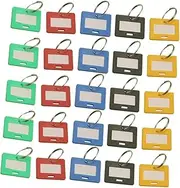 DOITOOL Plastic Key Tags 50pcs Numbered Keychain Tags Travel Essentials Label for Organized Travel