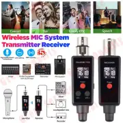 Rechargeable Wireless Microphone System XLR Transmitter Receiver Speaker Adapter