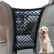 FALCALE Pet Barrier Dog Car Net Barrier with Auto Safety Mesh Organizer Baby Stretchable Storage Bag Universal for Cars, SUV, Truck -Easy Install,Safer to Drive with Children and Pets