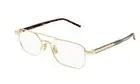 Saint Laurent SL 780 002 Gold Rectangular Front Metal Men's Eyeglasses