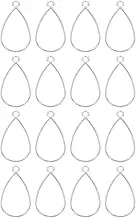 uxcell 32 Pcs Open Bezel, Teardrop Resin Bezels Pendants Open Back Bezels Metal Hollow Frame Charm for DIY Resin Crafts Earrings Jewelry Making, Silver