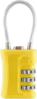 [LSHDNCJ] Customs Colorful Code Lock for Travel Luggage Password Changeable Lock Contrast Color Design Padlock Cabinet(A-Yellow)