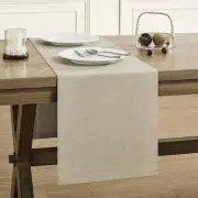 Basic Linen Style Table Runner, 14 x 90 Inch 14x90 Inch Natural Chambray