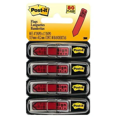 Post-it® Printed Flags 684-RDSH .47 in. x 1.7 in. Red
