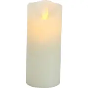 LVD Wax/Plastic Flameless LED Pillar Candle Light Home Decor 10cm Small White