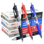 12pcs/Box Red/Blue/Black 0.5mm Roller Ball Ballpoint Pen Retractable Gel Ink #AU
