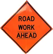 Eastern Metal Signs and Safety 36 X 36 Inch Non Reflective Vinyl Roll up Road Wo