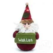 8.25" Plush Santa Claus Toy - Christmas Holiday Stuffed Santa with Weighted Base
