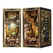 DIY Book Nook Kit for Adults, 3D Wooden Puzzle Bookend Pianist with Nightingale