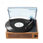 VEVOR Bluetooth Vinyl Record Player 3-Speed Belt Driven Turntable 3W Speakers