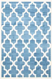 Playtime Billie Kids Blue Lattice Rug