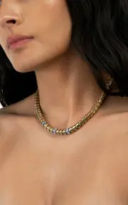 [EÉRA] Candy 18K White and Yellow Gold Diamond Necklace