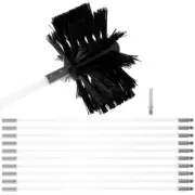 12Pcs Chimney Sweep Brushes Kit Dryer Duct Vent Cleaning Set 10 Bendable Rod ㄨ