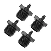 Barb Drip Pipe Connector 1/2BPS Thread 6.5mm Fitting Garden Irrigation 10pcs